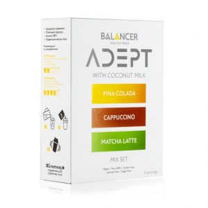 Коктейль BALANCER ADEPT «MIX SET» (cappuccino, matcha latte, pina colada with coconut milk), 3 шт. 7